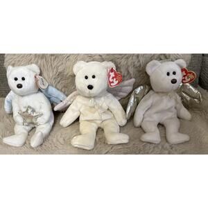 Ty Beanie Babies Lot Of 3 Halo II Herald And Star Winged Bears All With Tags